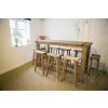 2m Reclaimed Teak Open Slatted Bar Table with 8 Barstools - 3